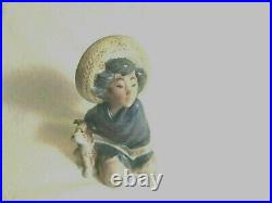 Lladro # 2167 Retired Fernando Gres Finish Boy With Dog Mint