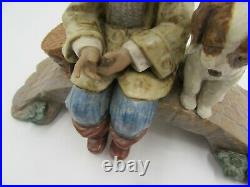 Lladro 2237 The old fishing hole or A boy and his dog excellent cond. Lost pole