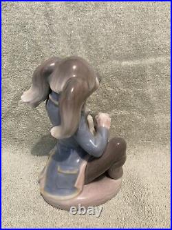 Lladro 3 Dog Set w Bongos & Guitar RARE Vintage Retired Near Mint Figurine Nice