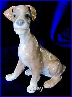 Lladro #4583 Dog Brand Nib Brown Large Sitting Puppy Rare $150 Off Free Shiping