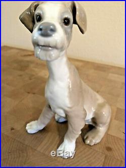 Lladro #4583 Sitting Puppy Dog Porcelain Terrier (7.5) Retired (free Shipping)