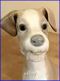 Lladro #4583 Sitting Puppy Dog Porcelain Terrier (7.5) Retired (free Shipping)