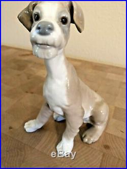 Lladro #4583 Sitting Puppy Dog Porcelain Terrier (7.5) Retired (free Shipping)