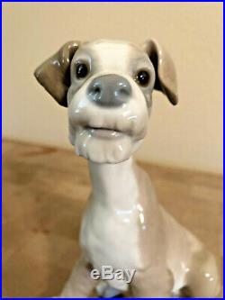 Lladro #4583 Sitting Puppy Dog Porcelain Terrier (7.5) Retired (free Shipping)