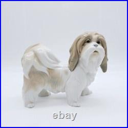 Lladro 4642 Lhasa Apso Tibetan Terrier Porcelain Figurine Dog