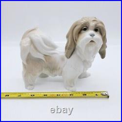 Lladro 4642 Lhasa Apso Tibetan Terrier Porcelain Figurine Dog