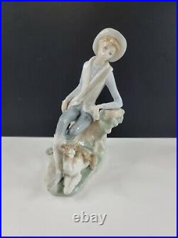 Lladro #4659 Shepard Boy Sitting with Dog 1971-1974 Marking