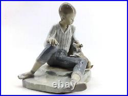 Lladro 4755 Figurine Boy with Dog, Marcelino y su perro, very rare, collector