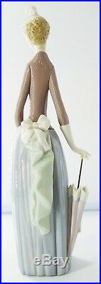 Lladro 4761 Woman with Dog and Umbrella 14.25 Tall Glossy No Box Retired L234