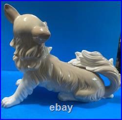 Lladro 4857 Papillion The Dog 1971-1974 Marking Spanish Glazed Porcelain Figure