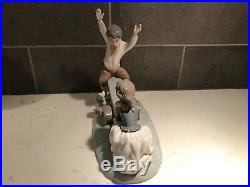 Lladro 4867 BOY AND GIRL ON SEE SAW WITH DOG