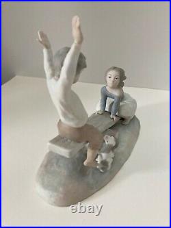 Lladro #4867 Seesaw Boy and Girl with Dog Porcelain Figurine Matte Finish