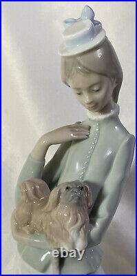 Lladro #4893 A WALK WITH THE DOG 15 TALL