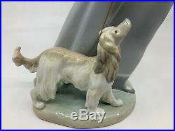 Lladro 4914 Lady with Shaw Umbrella and Dog excellent condition retired piece