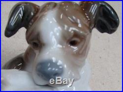 Lladro 4917 Dog & Butterfly surprised puppy dog with butterfly MWOB, RV$1000