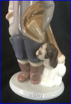 Lladro #5220 Boy And Dog In Winter. Brand New