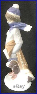 Lladro #5220 Boy And Dog In Winter. Brand New