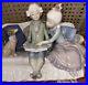 Lladro #5229 Story Time Colonial Boy, Girl & Dog On Couch, Original Box