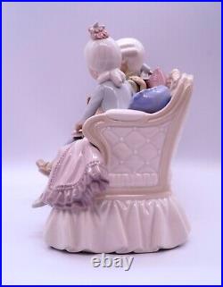 Lladro 5229 Storytime Rare HTF Girl & Boy Read on a Couch with Dog Retired No Box