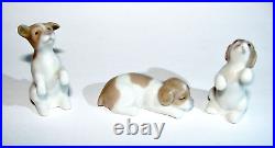 Lladro #5311 Mini Perritos Mini Puppies figurines Retired in 1989