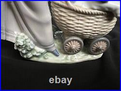 Lladro 5364 Litter of Fun Spain Porcelain Figurine Puppies in Stroller No Box