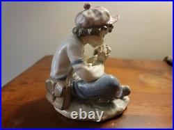 Lladro #5450 Boy with Dog I HOPE SHE DOES Spain