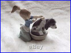 Lladro #5455 Bashful Bather Dog Figurine