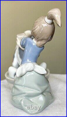 Lladro 5455 Bashful Bather Girl Washing Dog Porcelain Figurine MINT