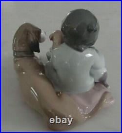 Lladro 5456 New Playmates baby boy with 4 puppies & Mamma dog MWOB, RV$295