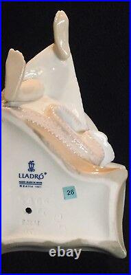 Lladro #5466 Chit Chat Girl Talking On Phone Dalmatian Dog