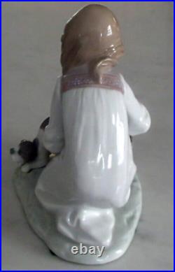 Lladro 5595 Joy in a Basket girl with 3 puppy dogs in a basket MWOB, RV$250