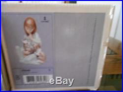 Lladro #5640-cat Nap Original Box Mint Condition Girl With Cat And Dog
