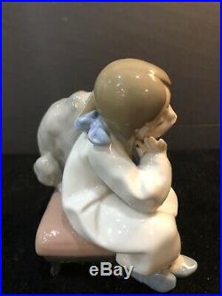 Lladro #5706 We Cant Play Dog Girl withInjured Arm In Sling MINT & Best Price