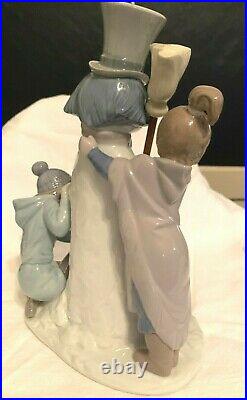 Lladro #5713 The Snow Man (with girl, boy and dog)