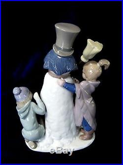 Lladro #5713 The Snowman Brand Nib Children Dog Holiday $100 Off Bargain F/sh