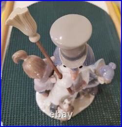 Lladro 5713 The Snowman Girl, Boy and Dog Christmas Porcelain Figurine RETIRED