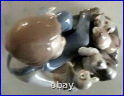 Lladro 5736 Puppet Show boy w puppets, puppy dog & 2 kitty cats MIB, RV$375