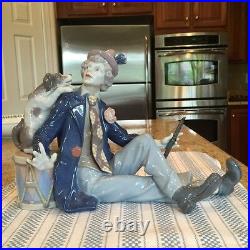 Lladro 5763 Musical Partners Clown with Dog and Clarient Mint Condition