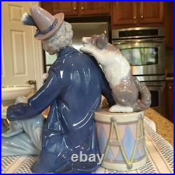 Lladro 5763 Musical Partners Clown with Dog and Clarient Mint Condition