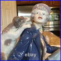 Lladro 5763 Musical Partners Clown with Dog and Clarient Mint Condition