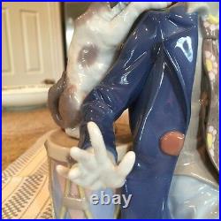 Lladro 5763 Musical Partners Clown with Dog and Clarient Mint Condition