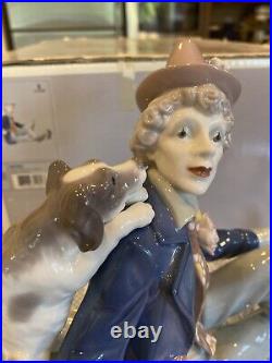 Lladro 5763 Musical Partners Clown with Dog and Clarient with Original Box Mint