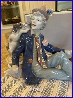 Lladro 5763 Musical Partners Clown with Dog and Clarient with Original Box Mint