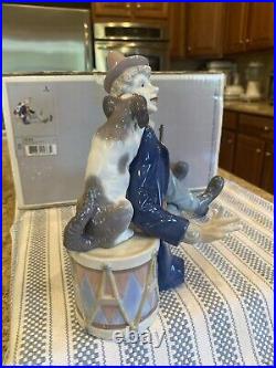 Lladro 5763 Musical Partners Clown with Dog and Clarient with Original Box Mint