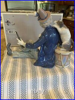 Lladro 5763 Musical Partners Clown with Dog and Clarient with Original Box Mint