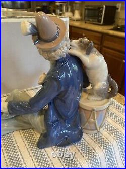 Lladro 5763 Musical Partners Clown with Dog and Clarient with Original Box Mint