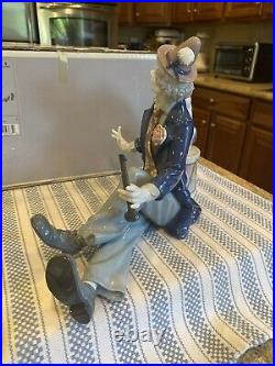 Lladro 5763 Musical Partners Clown with Dog and Clarient with Original Box Mint