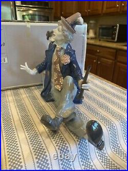 Lladro 5763 Musical Partners Clown with Dog and Clarient with Original Box Mint