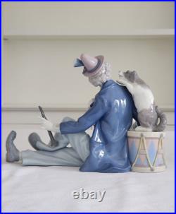 Lladro 5763 Musical Partners Clown with Dog and Clarinet MINT Original Box