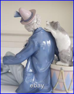 Lladro 5763 Musical Partners Clown with Dog and Clarinet MINT Original Box